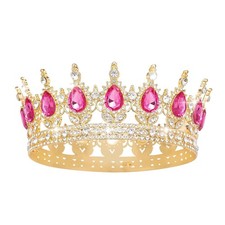 Queen Crown Rhinestone Wedding Crowns and Tiaras for Gold  Rose