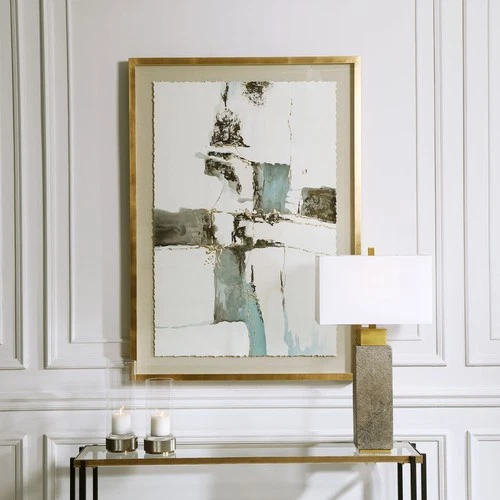 Uttermost 35373-CROSSWALK Crosswalk 53" x 38" Framed Abstract - Watercolor Blue - Picture 2 of 6