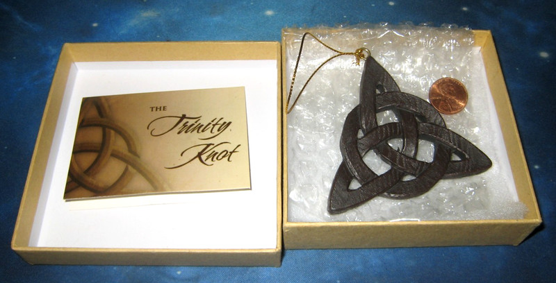Abbey Press Celtic Trinity Knot Wood? Christmas Ornament - NEW OPEN BOX