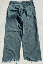 Girl's Dickies Pants Green Solid 14 Workwear Street Skateboard Retro Distressed