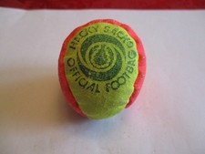 VINTAGE FLUORESCENT YELLOW AND PINK/ORANGE ORIGINAL HACKY SACK 2 PANEL
