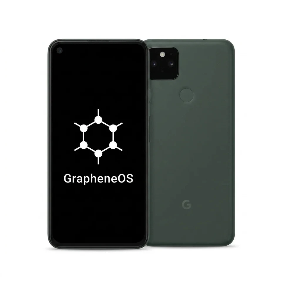 Google Pixel 5a 128 GB Sorta Sage GrapheneOS Unlocked Smartphone, photo 1 of 4