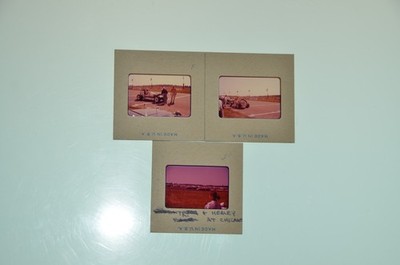 Bill Milliken 1955 June 18 Edenvale Sports Car Race slides Austin Healey,  A.J.B