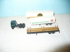 Lot of UNBRANDED N-Scale '1-Diesel Truck & 3-Assorted Trailers'-RTR-VERY GOOD!