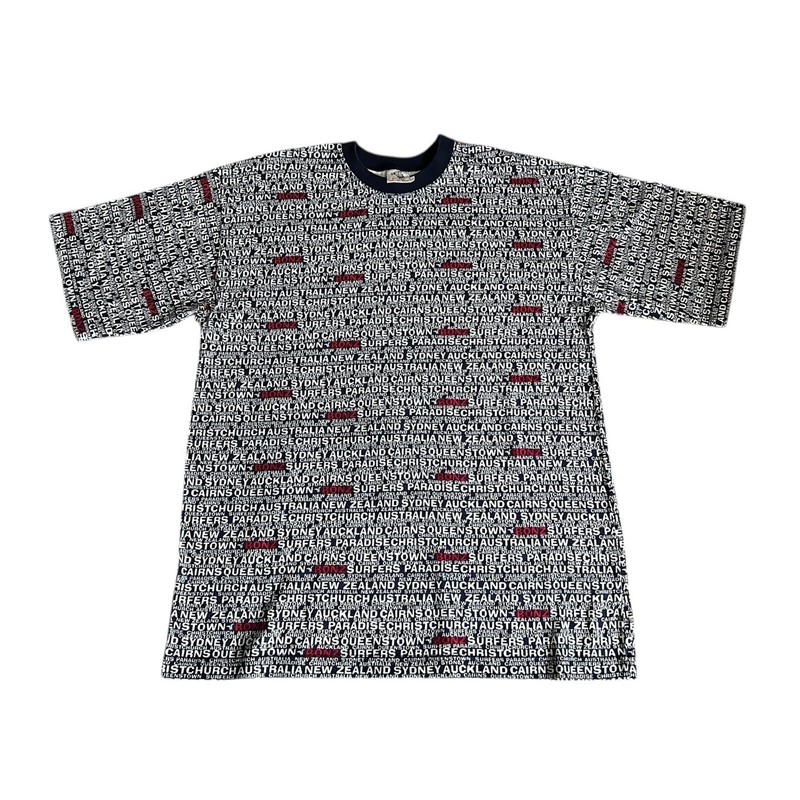 BONZ Surfers New Zealand Christian Men's T-Shirt Crew Neck Graphic Print Y2K