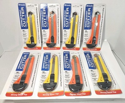 BAZIC 18mm Retractable Snap-Off Utility Cutter 8 PACK - NEW! 