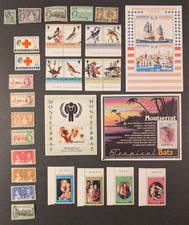 Montserrat - Beau lot de 25 timbres neufs et 3 mini-feuilles, pour la plupart MNH, VF.