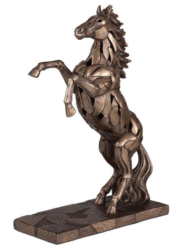 Rearing Horse Bronze Figurine with Backlight