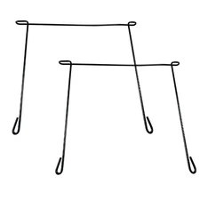 Pair Black 24" x 21” Steel Mud Flap Hold Down Anti-Sail Bracket Straight New