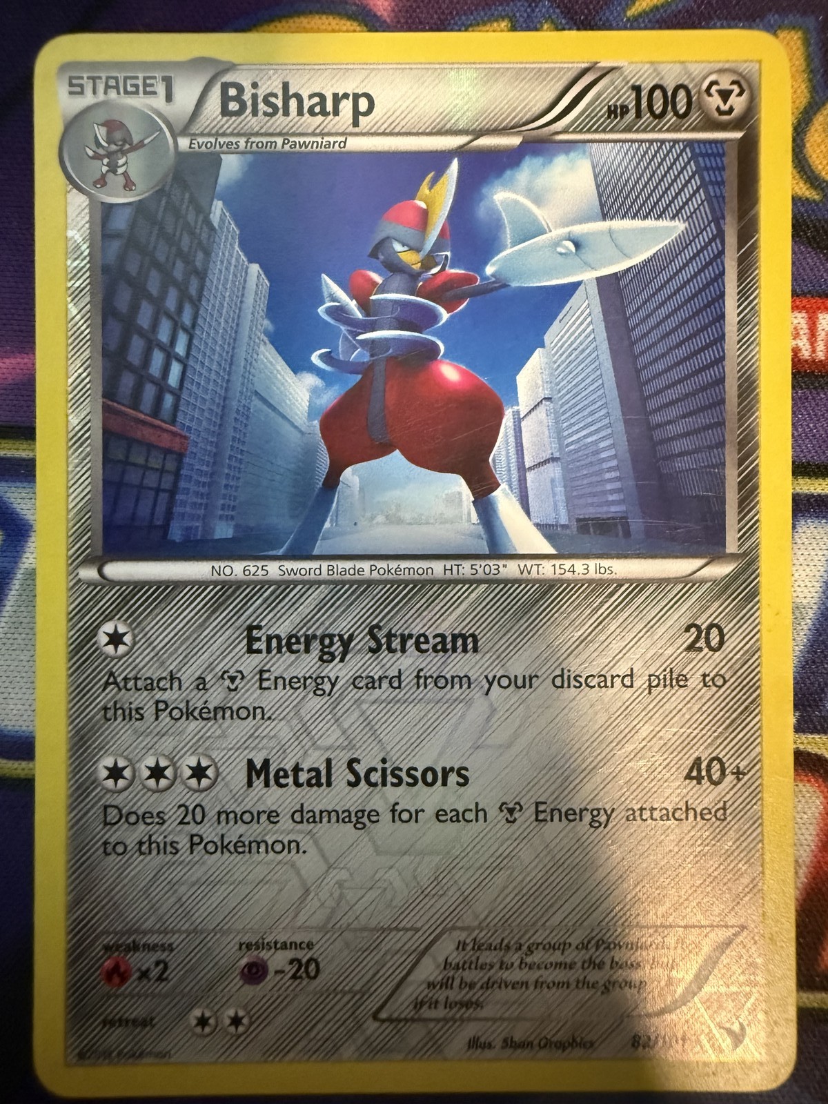 Reverse Holo Bisharp (82) Holo Rare Noble Victories 82/101 LP