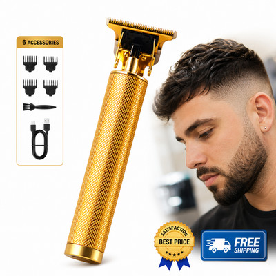 Vintage T9 Professional Gold Hair Trimmer Beard Clipper Zero Gap Cordless Barber
