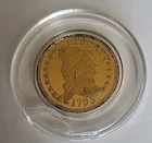 American Coin Treasures 1795 Draped Bust Small-Eagle 24kt Plated Gold $10 PROOF