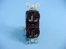 Pass & Seymour CR20 Brown 20A Receptacle Outlet Duplex 125V 5-20R Commercial