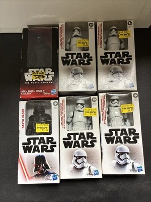 4 Star Wars Action Figures-Factory Sealed; Darth Vader;4stormtroopers And 1 Kilo