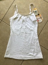 Inspiration Maidenform Ribbed White Camisole Tummy Control Shapewear Med NWT