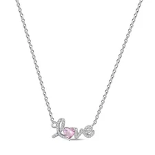 KUNSIR 925 Sterling Silver LOVE Letter Necklace For Women Valentine's Day Gifts
