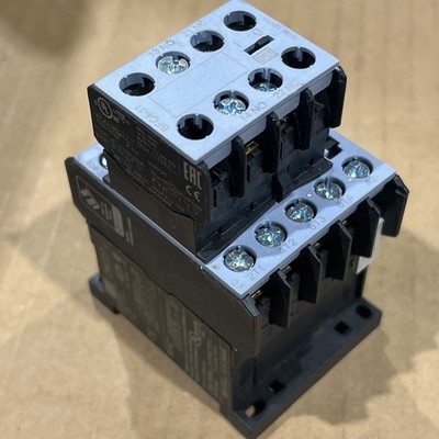  WEG CWC07 Contactor 110/120V Coil + BFC4-11 Contact Block 4P 600VAC, NEW 