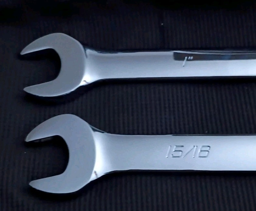 CARLYLE-11pc.,LONG  PATTERN COMBINATION WRENCH SET,    SAE 3/8"- 1" ,Older stamp