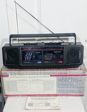 V Rare Boombox Réaliste SCR-201 Double Cassette Radio Box Manuel PIÈCES DÉTACHÉES RÉPARATION