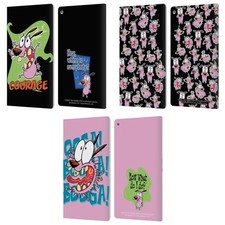 OFFICIAL COURAGE THE COWARDLY DOG GRAPHICS LEATHER BOOK CASE FOR AMAZON FIRE
