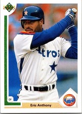 1990 Eric Anthony Astros 533 Upper Deck Baseball Sports Trading Card