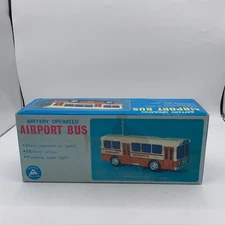 Alps Airport Toy Bus D Battery Operated Made In Japan Original Box Item No 6008