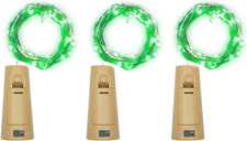 Wine Bottle Lights with Cork, Battery Operated 20 LED Cork Shape Silver Wire Col