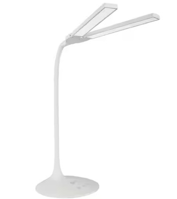 OttLite 13.25 in. to 26 in. White Dual Head Desk LED Lamp N5900C