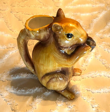 Vintage CHELSEA HOUSE ITALY SQUIRREL PITCHER Hand Glazed Majolica Pottery Mint