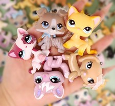 5Pcs LPS Dachshund Fox Collie Shorthair Cat Minilpsshop Dog Cat for Kid Gift