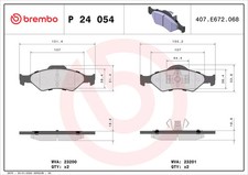 Bremsbeläge vorne BREMBO P 24 054 FORD FIESTA 1.25 i 16V