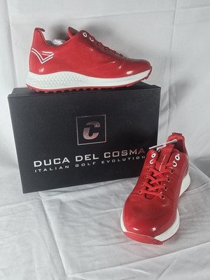 Duca Del Cosma Wildcat Womens Golf Shoes Size 8.5 Red Waterproof Spikeless NIB
