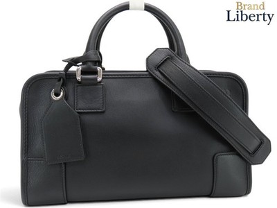 LOEWE Amazona 28 2WAY Handbag Mini Boston Bag Black Calf Leather