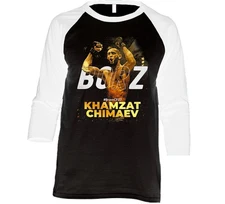 Khamzat Chimaev Borz Russian Mma Fighter Fan Raglan 3/4 Sleeve