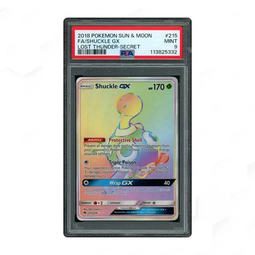 Shuckle GX (Secret) 215/214 Sm-Lost Thunder Holo PSA 9 Rainbow Low Pop
