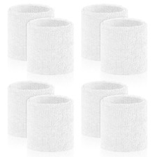 8 Pcs Sports Wrist Sweat Bands for Men  Women  Absorbent Wrist Sweatbands Ten...