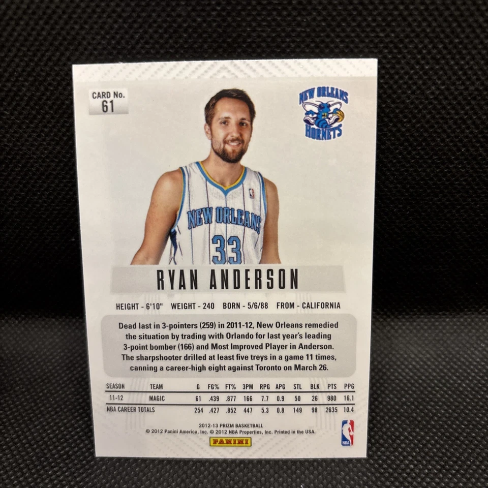 🔥 2012-13 Panini GREEN Prizm Ryan Anderson #61 PSA 8 RARE Hornets - Image 2 of 2
