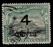 NORTH BORNEO QV SG116, 4c on 18c, FINE USED. Cat &pound;20. CDS