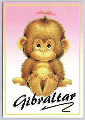 c38033 Barbary Ape Gibraltar Postkarte