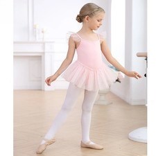 New Ballet Clothes Girls Tutu Skirts Kids Glitter Dancewear Sleeves Performance