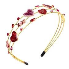 Valentines Day Headbands for Women Headbands Multi Layer Crystal XOXO Heart