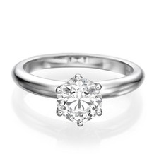 4 Carat Women's Round Cut Lab Created Diamond Engagement Ring F/VS2 14K White Go