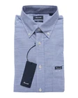 NWT FACONNABLE SHIRT cotton button-down blue white check XL