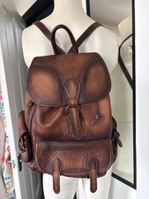 LARGE BROWN LEATHER RUCKSACK VINTAGE AWESOME CONDITION FANTASTIC QUALITY