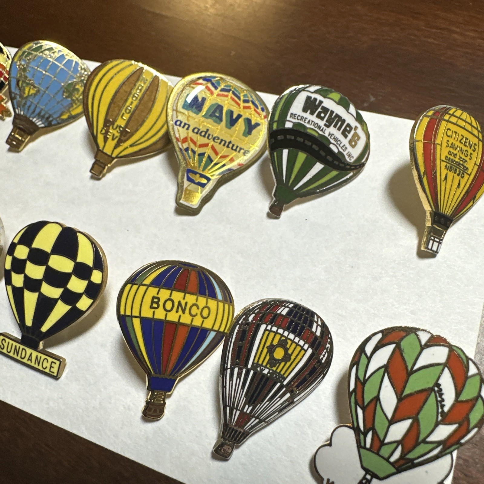 Lot of 12 Vintage Albuquerque Hot Air Balloon Enamel Lapel Pins Very Rare B17