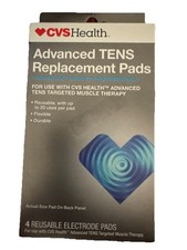CVS Health Advanced TENS Replacement Pads 4 Reusable Electrode Pads EXP 08-2026