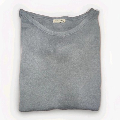 rag & bone Damen Pullover M grau Feinstrick Langarm Rundhalsausschnitt