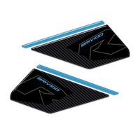 3D Resin Aufkleber Schutz-Set Tank Pad Dekor Voge Brivido Seiten-Tankpad Blau
