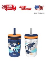 Zak Designs Kelso Toddler Cups For Travel or At Home, 15oz 2-Pack Durable Plasti