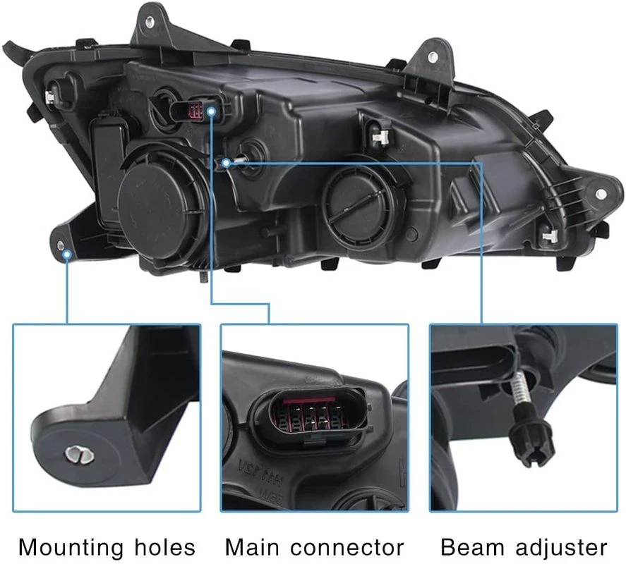 Par de proyectores de faros para Kenworth T170 T270 T370 T470 T440 T660 2008-2016 Foto 4 de 4